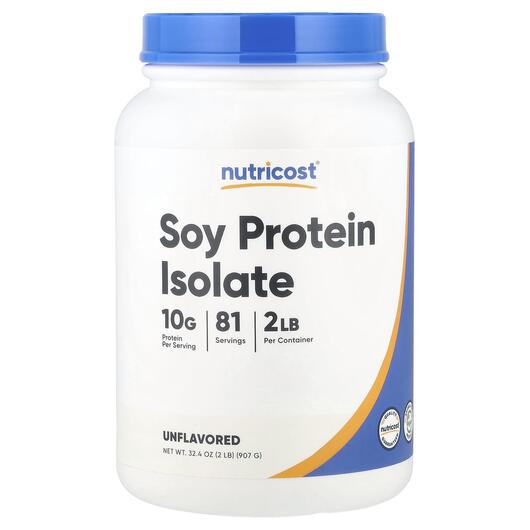 Основне фото товара Nutricost, Soy Protein Isolate Unflavored, Протеїн, 907 г
