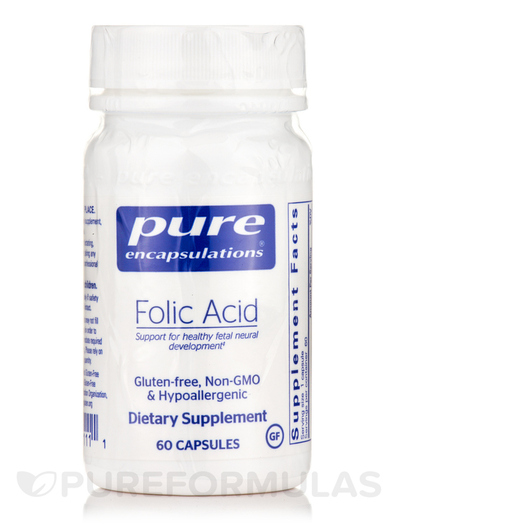 Основне фото товара Folic Acid, Вітамін B9 Фолієва кислота, 60 капсул