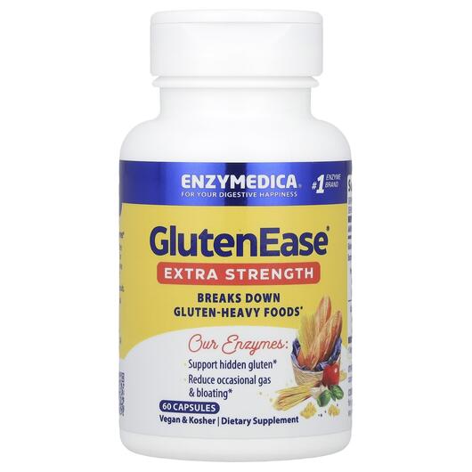 Основне фото товара GlutenEase Extra Strength, Ферменти для Глютену, 60 капсул