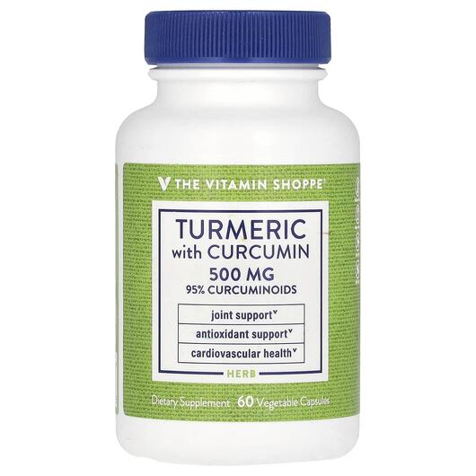 Основне фото товара Turmeric With Curcumin 500 mg, Куркумін, 60 капсул