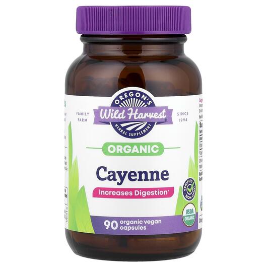 Основне фото товара Oregon's Wild Harvest, Cayenne, Перець каєнський, 90 капсул