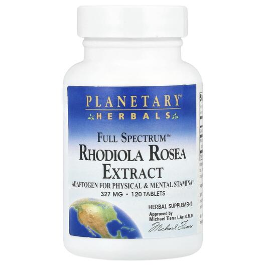 Основне фото товара Full Spectrum Rhodiola Rosea Extract 655 mg, Родіола, 120 таблето