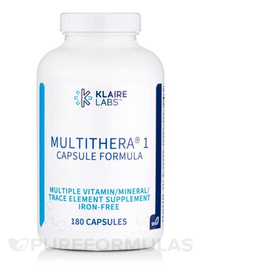 Основне фото товара MultiThera1 Capsule Formula Iron-Free, Мультивітаміни, 180 капсул