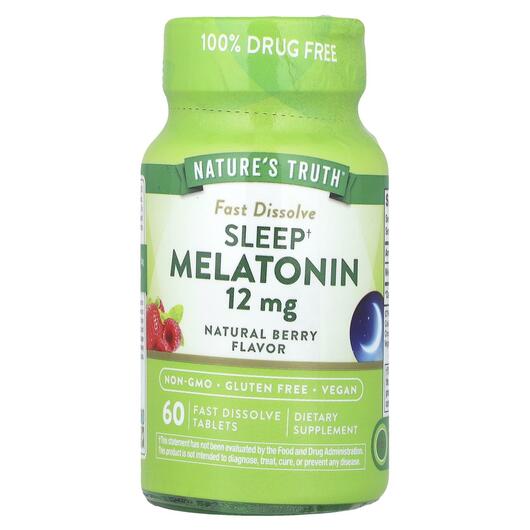 Основне фото товара Sleep Melatonin Natural Berry 12 mg, Мелатонін, 60 таблеток