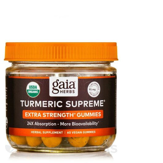 Основне фото товара Turmeric Supreme: Extra Strength, Екстракт кореня куркуми, 60 таб