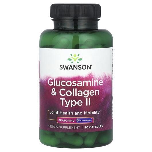 Основне фото товара Glucosamine & Collagen Type II, Глюкозамін Хондроітин, 90 кап