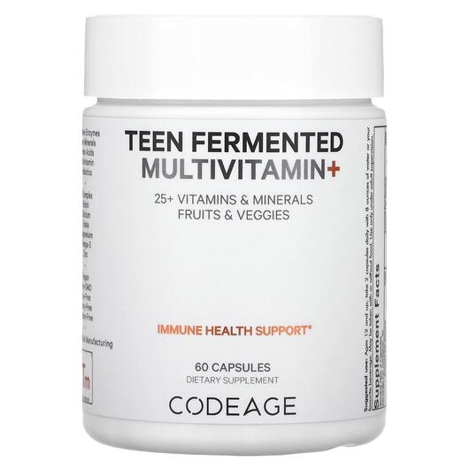 Основне фото товара CodeAge, Teen Fermented Multivitamin, Мультивітаміни, 60 капсул