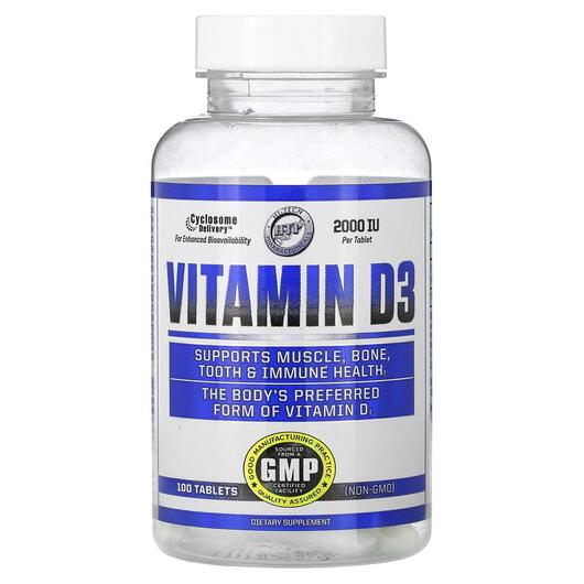 Основне фото товара Vitamin D3 2000 IU, Вітамін D3 Холекальциферол, 100 таблеток