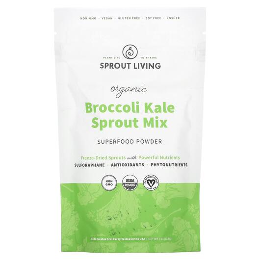 Основне фото товара Sprout Living, Broccoli Kale Sprout Mix, Броколі, 113 г