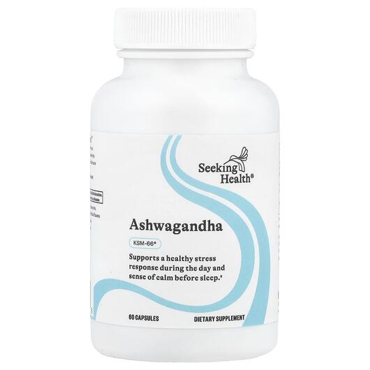 Основне фото товара Seeking Health, Ashwagandha Extract 467 mg, Ашваганда, 60 капсул