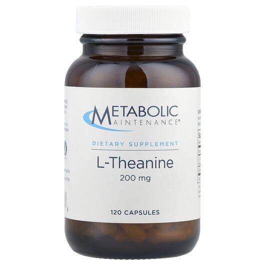 Основне фото товара L-Theanine 200 mg, L-Теанін 200 мг, 120 капсул