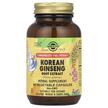 Solgar, Korean Ginseng, Женьшень, 60 капсул