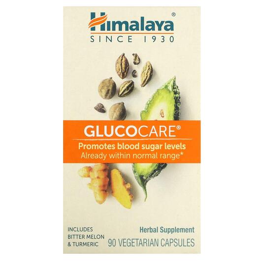 Основне фото товара Himalaya, Glucocare, Підтримка рівня цукру, 90 капсул
