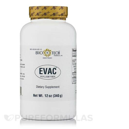 Основне фото товара Evac Psyllium Husk Powder, Псиліум, 340 Grams - Bio-