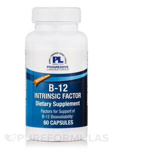 Основне фото товара B-12 Intrinsic Factor, Вітамін B12 Кобаламін, 60 капсул