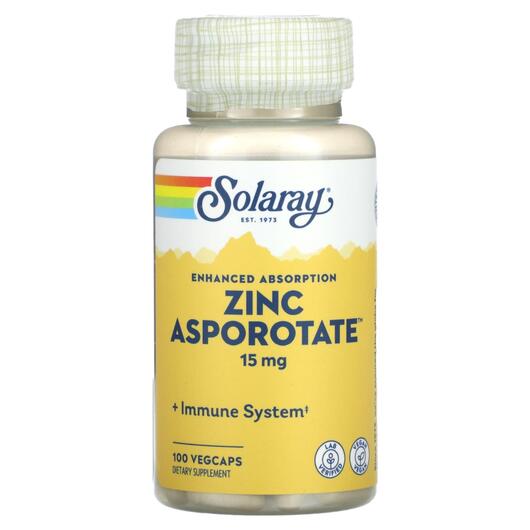 Основне фото товара Enhanced Absorption Zinc Asporotate 15 mg, Цинк Аспартат, 100 кап