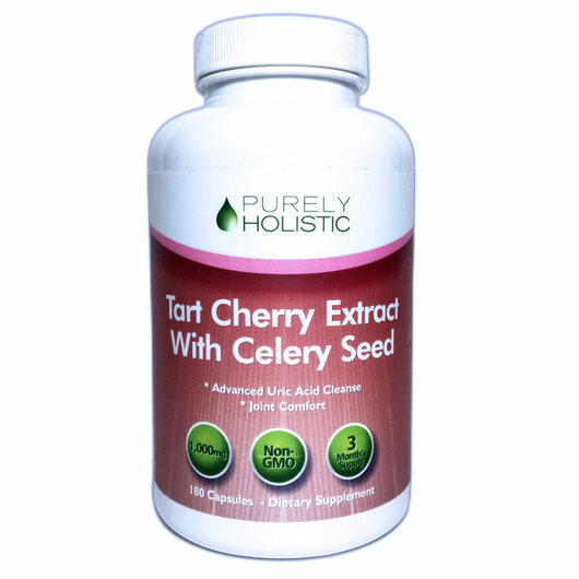 Основне фото товара Tart Cherry Extract with Celery Seed, Терпка вишня, 180 капсул