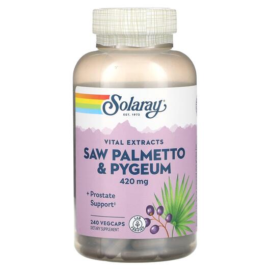 Основне фото товара Vital Extracts Saw Palmetto & Pygeum 420, Со Пальметто, 240 к