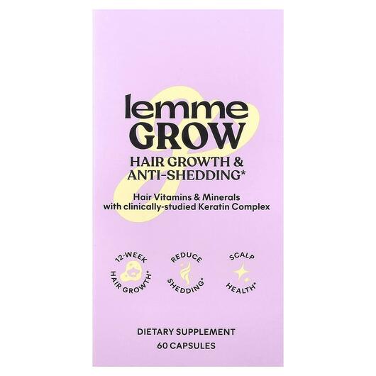 Основне фото товара Grow Hair Growth & Anti-Shedding, Підтримка росту волосся, 60