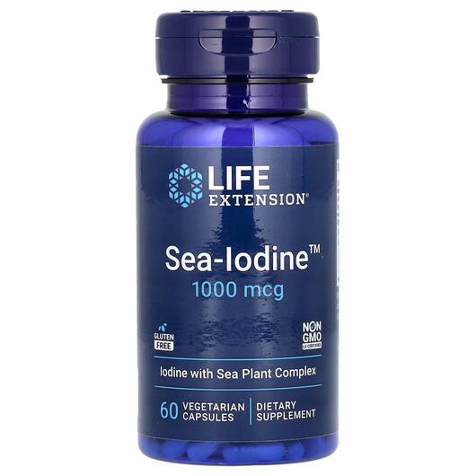 Основне фото товара Sea-Iodine 1000 mcg, Морський Йод 1000 мкг, 60 капсул