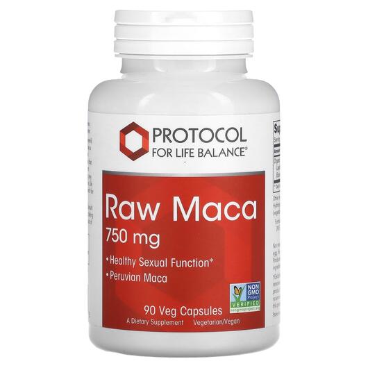 Основне фото товара Protocol for Life Balance, Raw Maca 750 mg, Мака, 90 капсул