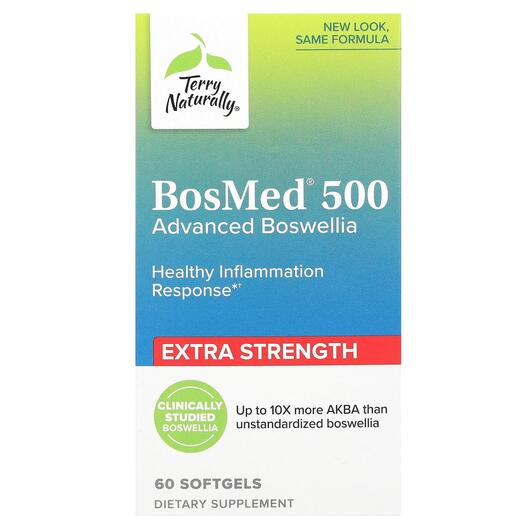 Основне фото товара Terry Naturally, BosMed 500 Extra Strength, Босвелія, 60 капсул