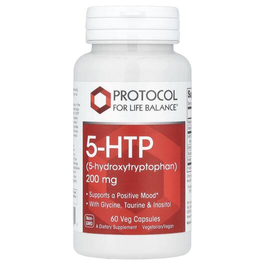 Основне фото товара 5-HTP 200 mg 60 Veg, 5-гідрокситриптофан, 60 капсул
