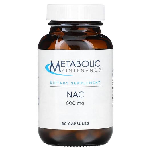 Основне фото товара Metabolic Maintenance, NAC 600 mg, N-ацетилцистеїн, 60 капсул