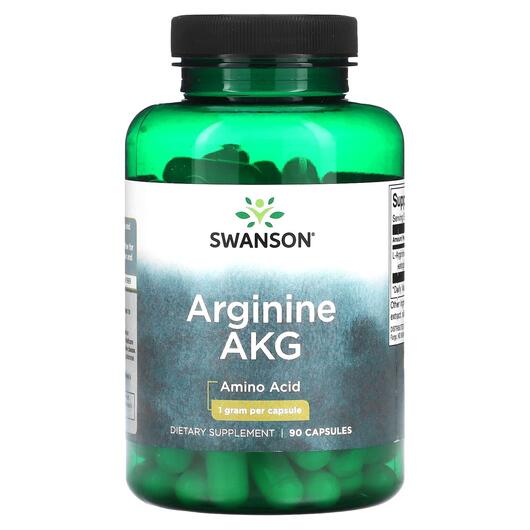 Основне фото товара Swanson, Arginine AKG 1 g, L-Аргінін, 90 капсул