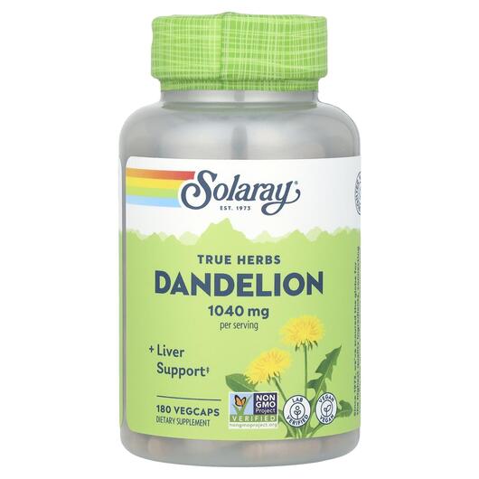 Основне фото товара Solaray, Dandelion 520 mg, Кульбаба 520 мг, 180 капсул