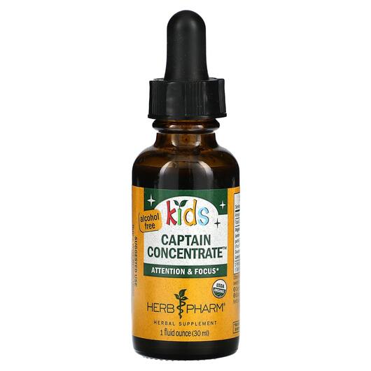 Основне фото товара Herb Pharm, Kid's Captain Concentrate, Підтримка мозку, 30 м