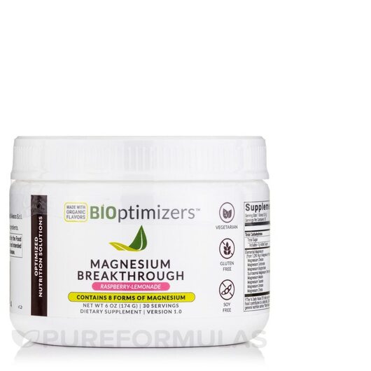 Основне фото товара Magnesium Breakthrough Powder Drink Raspberry Lemonade, Магній, 1