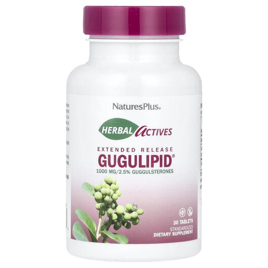 Основне фото товара Herbal Actives Gugulipid, Гугуліпід 1000 мг, 30 капсул