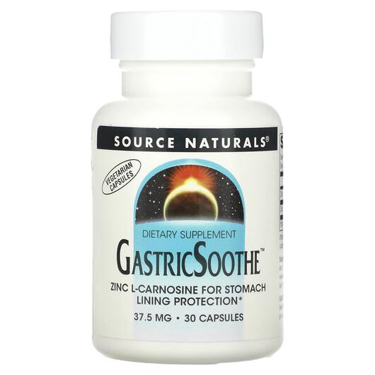 Основне фото товара Source Naturals, GastricSoothe 37.5 mg 30, Ферменти, 30 капсул
