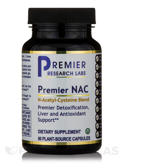 Основне фото товара Premier Research Labs, Premier NAC, N-ацетилцистеїн, 60 капсул