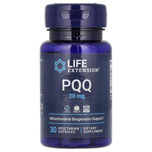 Основне фото товара Life Extension, PQQ 20 mg, Пірролохінолінхінон 20 мг, 30 капсул
