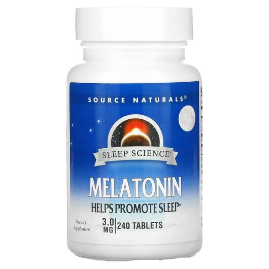 Основне фото товара Source Naturals, Melatonin 3 mg 240, Мелатонін 3 мг, 240 таблеток