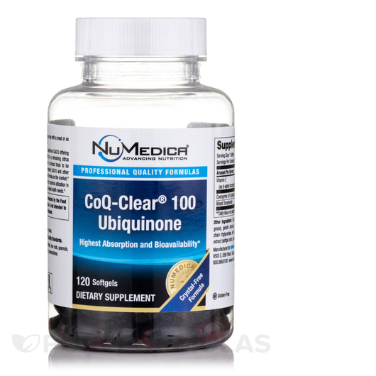 Основне фото товара NuMedica, CoQ-Clear 100 Ubiquinone, Коензим CoQ10, 120 капсул