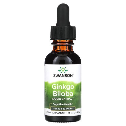 Основне фото товара Ginkgo Biloba Liquid Extract Alcohol & Sugar, Гінкго Білоба, 
