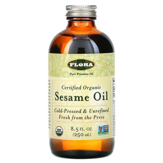 Основне фото товара Flora, Sesame Oil, Кунжутна олія, 250 мл