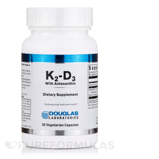 Основне фото товара K2 D3 with Astaxanthin, Вітаміни D3 K2, 30 капсул