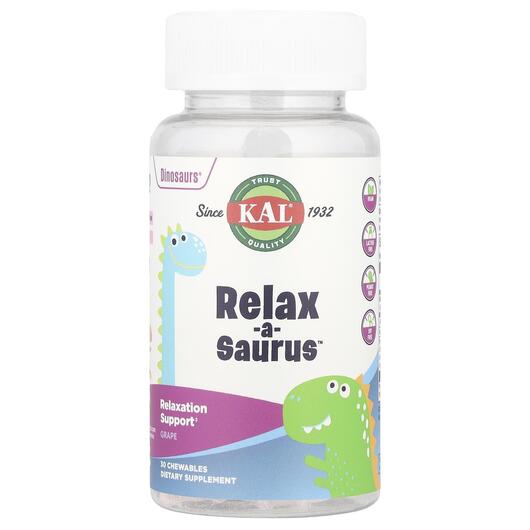 Основне фото товара KAL, Dinosaurs Relax-a-Saurus, L-Теанін, 30 цукерок