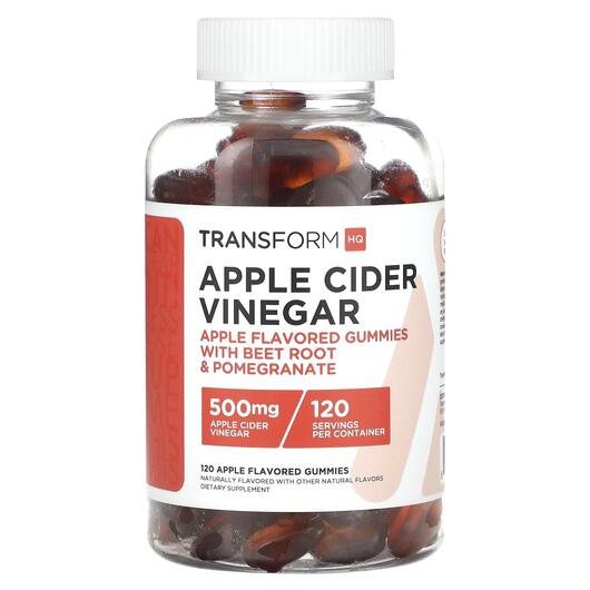 Основне фото товара Apple Cider Vinegar 500 mg, Оцет, 120 Apple Flavored Gummies