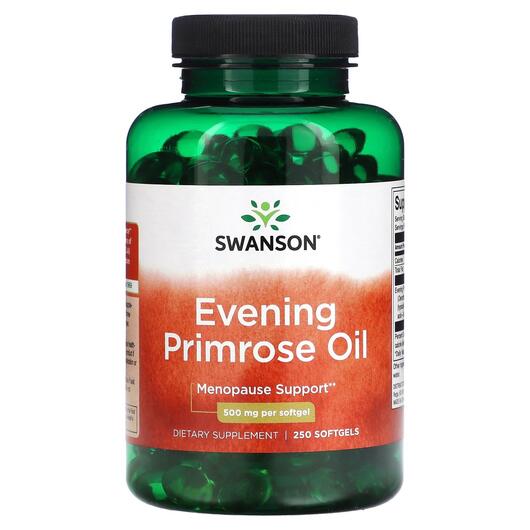 Основне фото товара Evening Primrose Oil 500 mg, Олія примули вечірньої, 250 капсул