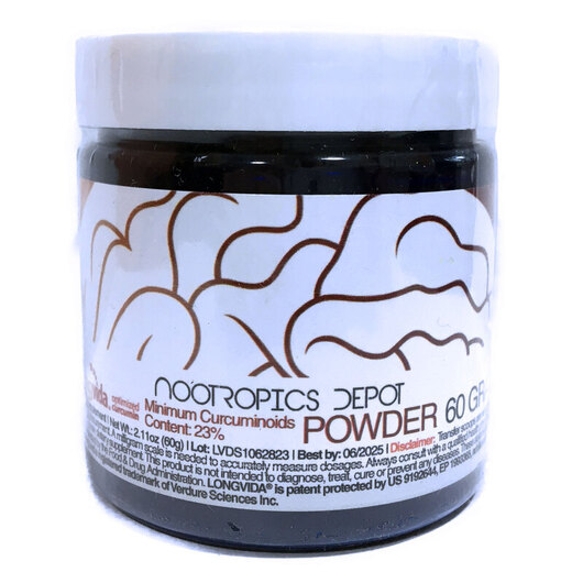 Основне фото товара Nootropics Depot, Longvida Curcumin Powder, Куркумін, 60 г