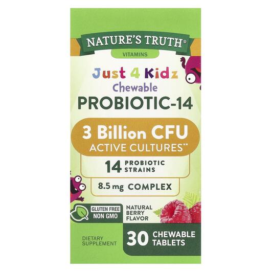 Основне фото товара Just 4 Kidz Chewable Probiotic, Пробіотики, 30 таблеток