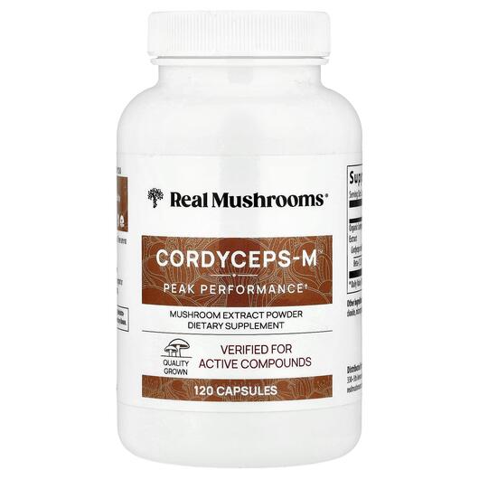 Основне фото товара Real Mushrooms Cordycep-M Peak Performance, Гриби, 120 капсул