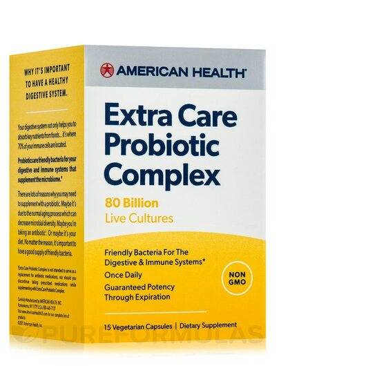 Основне фото товара Extra Care Probiotic Complex 80 Billion, Пробіотики, 15 капсул