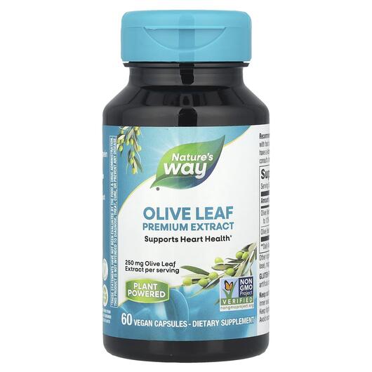 Основне фото товара Nature's Way, Olive Leaf Premium, Оливкове листя, 60 капсул