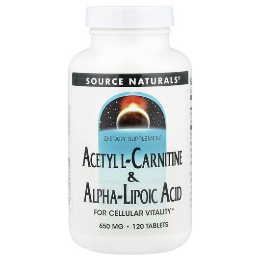 Основне фото товара Acetyl L-Carnitine & Alpha-Lipoic Acid, L-Карнітин, 120 табле